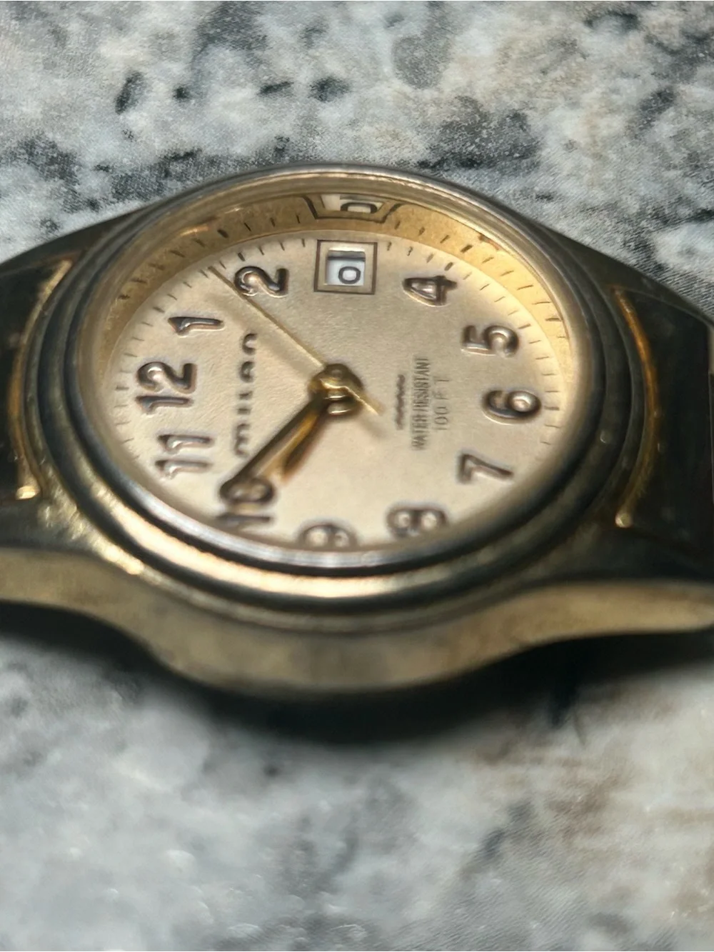 Vintage Milan MLN 805 Gold-Tone Quartz Watch 24mm Working New Battery No Band